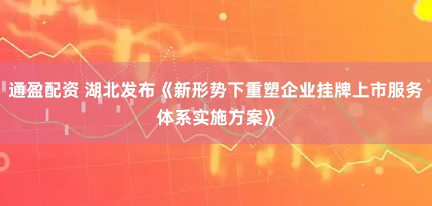 通盈配资 湖北发布《新形势下重塑企业挂牌上市服务体系实施方案》